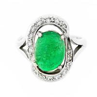 ราคา FINEJEWELTHAI แหวนเพชร แหวนมรกต แหวนทองคำขาว - R-EM-WG สีเงิน 53 (MKP0620056)