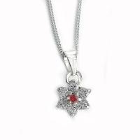 ราคา FINEJEWELTHAI จี้ทับทิม-ทับทิมแท้-จี้ดอกไม้-จี้เพชรCZ-จี้เงินแท้-P1023rb00 สีเงิน (MKP1089956)