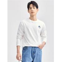 ราคา GIORDANO 【Online Exclusive】เสื้อยืดแขนยาวผู้ชาย 100% Cotton small embroidery long sleeve tee สีขาว XXL (MKP1813938)
