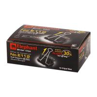 ราคา ELEPHANT คลิปดำตราช้าง รุ่น E112 ขนาด 19 มม. สีดำ (MKP1135954)