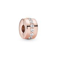 ราคา Pandora คลิป PANDORA Rose clip with clear cubic zirconia สีโรส (MKP1225388)