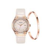 ราคา JULIUS นาฬิกาข้อมือผู้หญิง JA-1395 C สีชมพูหน้าปัดขาว + กำไล JSB-078 B สีโรสโกลด์ (MKP1770311)