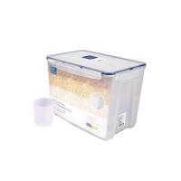 ราคา SUPER LOCK ซุปเปอร์ล็อค กล่องใส่ข้าวสารพร้อมถ้วยตวงมีล้อเลื่อนรุ่น 6041 ความจุ 10 กก. ขนาด 26.5x36.5x24 ซม. (MKP1817101)