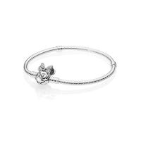 ราคา PANDORA สร้อยข้อมือ Disney Minnie silver bracelet with clear cubic zirconia สีเงิน 19cm (GRMKPPR000062863)