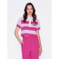 ราคา ASV (RS24) เสื้อโปโลผู้หญิง คอปก ทรงครอป ปักโลโก้ asv สีชมพู S (MKP1718258)