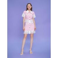 ราคา ASV (AW23) กระโปรงผู้หญิง ทรงเอ ชายลูกไม้ฉลุลาย สีชมพู XS (MKP1689208)