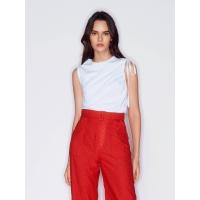 ราคา ASV (RS24) เสื้อผู้หญิง แขนกุด แต่งรูดผูกโบว์ที่ไหล่ สีขาว S (MKP1717648)