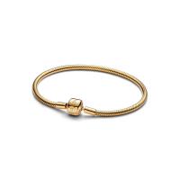 ราคา PANDORA สร้อยข้อมือ Snake chain 14k gold-plated bracelet สีทอง 18cm (GRMKPPR000139443)