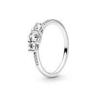 ราคา PANDORA หินประดับเพชร 3 เม็ด เบอร์ 56 สีเงิน 56CM (MKP0593624)