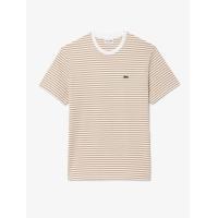 ราคา LACOSTE เสื้อยืดลาคอสท์ ลายริ้ว ผ้าคอตตอนเนื้อหนา สีเบจ M (MKP1822684)