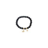 ราคา Fonney กำไลหินออบซิเดียนสีเงินจี้ทะเล 16cm (MKP1755504)