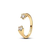 ราคา PANDORA แหวน Shooting star 14k gold-plated open ring สีทอง 52 (MKP1829811)
