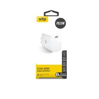 ราคา WHY ชุดชาร์จไฟได้รวดเร็ว ปลอดภัย 3A หรือ 20W Max รุ่น WC-3101I สีขาว (MKP1791858)