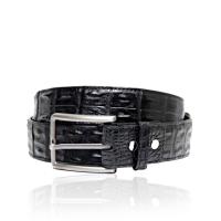 ราคา BANGKOK BOOTERY เข็มขัดหนังจระเข้ส่วนหลังกระดูกคู่ สีดำ Free Size (MKP0578980)