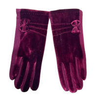 ราคา MICAELA ถุงมือกันหนาวกำมะหยี่ สีแดง Free Size (MKP1461620)