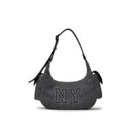 ราคา MLB กระเป๋าทรงโฮโบ ยูนิเซ็กส์ Denim Coopers Mega Logo สีดำ Free Size (MKP1760421)