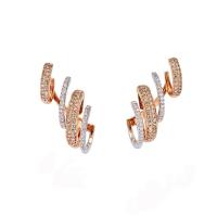 ราคา Gems Pavilion ต่างหูเพชร THE MODERN 01 - PINK GOLD WHITE GOLD Free Size (MKP1349866)