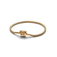 ราคา PANDORA สร้อยข้อมือ Snake chain 14k gold-plated bracelet สีทอง 17cm (GRMKPPR000146095)
