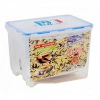 ราคา Super Lock กล่องใส่ข้าวสารทรงเหลี่ยมพร้อมฝาล็อค รุ่น JCP-6042 ขนาด 5 กก. สีขาว - น้ำเงิน (MKP0888558)