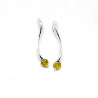 ราคา FINEJEWELTHAI ต่างหูบุษราคัม-ต่างหูเงิน-บุษราคัมแท้-E1041yl สีเงิน (MKP0851208)