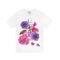 ราคา ICONIC เสื้อยืด พิมพ์ลาย ปักดอกไม้ สีม่วง รุ่น FUCHSIA4710 สีขาว XL (MKP1073825)