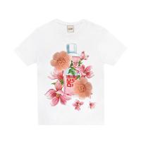 ราคา iCONiC เสื้อยืด พิมพ์ลาย ปักดอกไม้ สีชมพู รุ่น MAGNORIA4706 สีขาว XL (MKP1073799)
