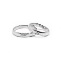 ราคา FINEJEWELTHAI แหวนคู่ แหวนเงิน แหวนเพชร / Couple Silver Diamond Ring - R3031cz_3 สีเงิน (MKP0323637)