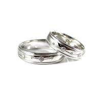 ราคา FINEJEWELTHAI แหวนคู่ แหวนเงิน แหวนเพชร / couple Silver Diamond Cz Ring-RC1215cz5p สีเงิน (MKP0323144)