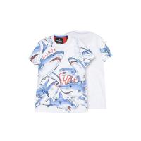 ราคา Muunique เสื้อยืดลายฉลามฝูง สีขาว M (MKP1289266)