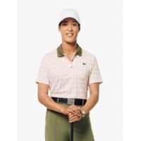 ราคา LACOSTE เสื้อโปโลลาคอสท์ Golf พิมพ์ลาย ผ้าแห้งไว ป้องกันรังสี UV สีชมพู 40 EU (MKP1852661)