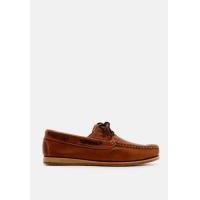 ราคา BROWN STONE รองเท้าหนังแท้ Brown Stone The Punter's Boat Shoes Oil Leather Toffee Tan สีน้ำตาล 37 (MKP0008108)