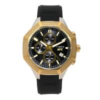 ราคา Timex นาฬิกาข้อมือผู้ชาย UFC King Chronograph รุ่น TW2V87300 สายซิลิโคน สีดำ/ทอง (MKP1605206)