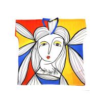 ราคา YODYOKO เสื้อตัวหลวมผู้หญิง - หลากสี ลายผู้หญิงกับสีแดง สีน้ำเงินและสีเหลือง Free Size (MKP1654933)