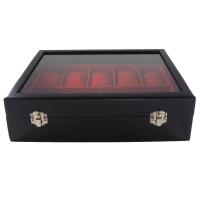 ราคา FANCYBOX ตู้นาฬิกาไม้โชว์นาฬิกาบุผ้ากำมะหยี่ ฝากระจกนาฬิกา ใส่นาฬิกา 5เรือน + ใส่เครื่องประดับสีดำ (MKP0640488)