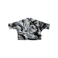 ราคา YODYOKO เสื้อเชิ้ตผู้หญิงปกคอจีนปีกค้างคาว - สีเทา : ลายเส้นแปรงสีดำ Free Size (GRMKPPR000120758)