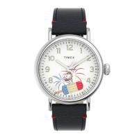 ราคา Timex นาฬิกาข้อมือผู้ชายและผู้หญิง Standard x Peanuts Featuring Snoopy Fireworks รุ่นTW2V60500 สายหนัง สีดำ (MKP1605665)