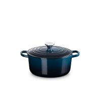 ราคา LE CREUSET หม้อเหล็กหล่อทรงกลม ขนาด 26 ซม. สีกรมท่า (CDS16709249)