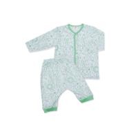 ราคา AUKA ชุดนอนเสื้อแขนยาวกระดุมหน้า + กางเกงขายาว, เด็ก, Auka Animal Teme, สีเขียว 70 (MKP1861256)