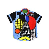 ราคา YODYOKO เสื้อเชิ้ตผู้ชาย - สีฟ้า ลายศิลปะแอปสแตรคสมัยใหม่หลากสี Free Size (GRMKPPR000099188)