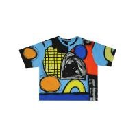 ราคา YODYOKO เสื้อตัวหลวม - สีฟ้า : ลายศิลปะแอปสแตรคสมัยใหม่หลากสี Free Size (MKP1862220)