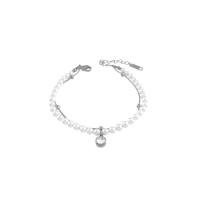 ราคา LAROV สร้อยข้อมือผู้หญิงดีไซน์ไข่มุกประดับเพชร CZ รุ่น Maris Pearl สีเงิน (MKP1863310)