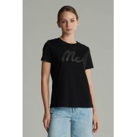 ราคา MC JEANS เสื้อยืดแขนสั้นผู้หญิง คอกลม สีดำ MTSZ770 L (MKP1067819)