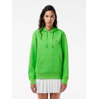 ราคา LACOSTE เสื้อฮู้ดลาคอสท์ ผ้าดับเบิ้ลเฟสปิเก้ ทรงหลวม สีเขียว 36 (MKP1864975)