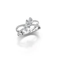 ราคา JUBILEE DIAMOND แหวนเพชร The Eyes of Beautifulness Diamond Cross Ring - สีไวท์โกลด์ 56 (MKP1797532)