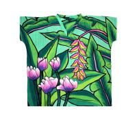 ราคา YODYOKO เสื้อตัวหลวมผู้หญิง - สีเขียว : ลายดอกเฮลิโคเนียกับทิวลิป Free Size (GRMKPPR000125738)