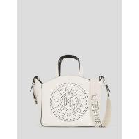 ราคา KARL LAGERFELD กระเป๋า K/CIRCLE PERFORATED SMALL TOTE BAG สี OFF WHITE One Size (MKP1780376)