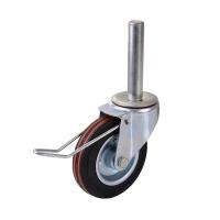 ราคา SC ล้อยาง (นั่งร้าน) เกลียวสกรูหมุนได้มีเบรก ขนาด 8 นิ้ว (20 ซม.) สีดำ (MKP1390630)