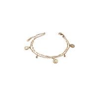 ราคา LAROV สร้อยข้อมือผู้หญิงประดับเพชรCZ รุ่น Smiley Charm สีพิ้งโกลด์ (MKP1866680)