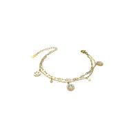 ราคา LAROV สร้อยข้อมือผู้หญิงประดับเพชรCZ รุ่น Smiley Charm สีทอง (MKP1866679)