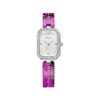 ราคา KIMIO นาฬิกาข้อมือผู้หญิง หน้าปัดล้อมเพชรทรงสี่เหลี่ยม สาย Acrylic Luxury รุ่น KW6008 สีม่วง (MKP0572797)